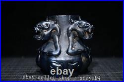 3.1 Old Chinese Coloured Glaze Dynasty Dragon Beast Incense Burner Censer