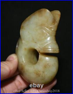3.2 Old Chinese Hongshan Culture Hetian Jade Carving Pig Dragon Pendant Amulet 3.2 Old Chinese Hongshan Culture Hetian Jade Carving Pig Dragon Pendant Amulet
