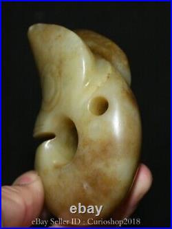 3.2 Old Chinese Hongshan Culture Hetian Jade Carving Pig Dragon Pendant Amulet 3.2 Old Chinese Hongshan Culture Hetian Jade Carving Pig Dragon Pendant Amulet