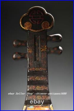31 Old Chinese Wood Lacquerware Gilt Feng Shui Dragon Beast Pipa Abacus Statue 31 Old Chinese Wood Lacquerware Gilt Feng Shui Dragon Beast Pipa Abacus Statue