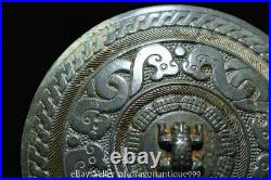 4.2 Old Chinese Bronze Ware Dynasty Dragon Beast Sculpture Copper Mirror