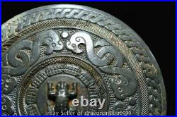 4.2 Old Chinese Bronze Ware Dynasty Dragon Beast Sculpture Copper Mirror