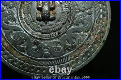 4.2 Old Chinese Bronze Ware Dynasty Dragon Beast Sculpture Copper Mirror