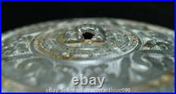 4.2 Old Chinese Bronze Ware Dynasty Dragon Beast Sculpture Copper Mirror