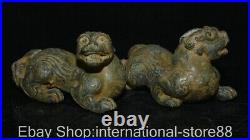 4.6 Old Chinese Bronze Ware Dynasty Palace Pixiu Dragon Auspicious Beast Statue