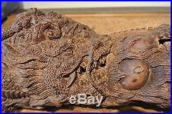 4 kg! Unique Agarwood Aloeswood Dragon Sculpture HANDMADE