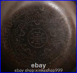 5.6 Marked Chinese Cloisonne Bronze Dynasty Flower Dragon Tray disc