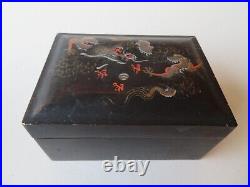 5 Old Chinese Graduating Lacquer Dragon Boxes K. K. C. K. Foochow Early 20th C