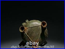 6.8 Ancient Chinese Bronze Ware Shang Dynasty 3 Leg Dragon Beast incense burner