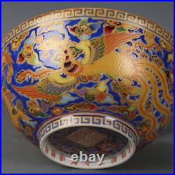 6 Collect Chinese Qing Colour Enamels Porcelain Animal Dragon Phoenix Bowl