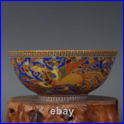 6 Collect Chinese Qing Colour Enamels Porcelain Animal Dragon Phoenix Bowl