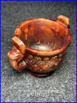 6 DaQing Qianlong Marked Old Jade Carved Dragon Beast Ear Incense Burner Censer 6 DaQing Qianlong Marked Old Jade Carved Dragon Beast Ear Incense Burner Censer