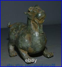 6 Rare Antique Chinese Bronze Ware Dynasty Place Dragon Beast Zun Sculpture