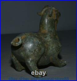 6 Rare Antique Chinese Bronze Ware Dynasty Place Dragon Beast Zun Sculpture