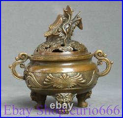 6 Xuande Marked Old Chinese Copper Dynasty Palace Dragon Incense Burners Censer