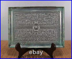 7.8 Antique Old Chinese bronze Ware Dynasty Dragon Beast Pattern mirror mirrors