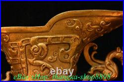 7 Antique Chinese 24K Gold Dynasty Palace Dragon Phoenix Drinking Cup