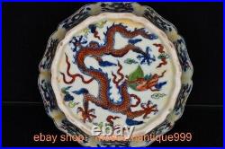 7 Chenghua Marked China Chinese Battle color porcelain Dragon beast pen wash