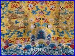 74Chinese Dynasty Palace silk Dragon Beast Pattern Emperor Clothing Dragon Robe