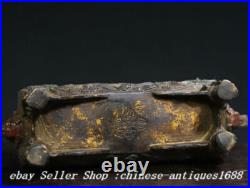 8.6'' Collection Old Chinese Bronze Dynasty Dragon Beast Incense Burner Censer