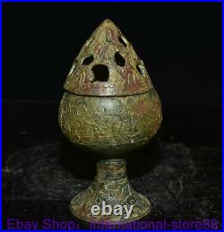 8 Rare Old Chinese Bronze Ware Dynasty Palace Dragon Beast Incense Burner