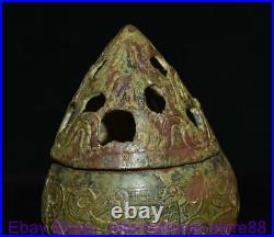 8 Rare Old Chinese Bronze Ware Dynasty Palace Dragon Beast Incense Burner