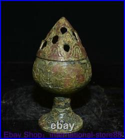 8 Rare Old Chinese Bronze Ware Dynasty Palace Dragon Beast Incense Burner