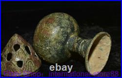 8 Rare Old Chinese Bronze Ware Dynasty Palace Dragon Beast Incense Burner