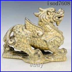 9.2antique Chinese Song dynasty Porcelain Ge porcelain Dragon Statue statue