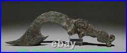 9.4 Old Chinese Shang Dynasty Bronze Ware Dragon Beast knife Weapon Weapons