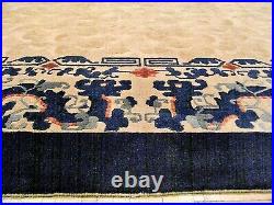 9x12 Chinese Rug Vintage Art Deco Peking Dragon 100% Wool Oriental Rug Fine