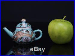 A BEAUTIFUL antique CHINESE DA YA ZHAI TEAPOT DRAGON 19TH CENTURY