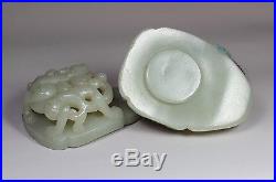 A Chinese Antique White Jade Dragon Buckle Hook