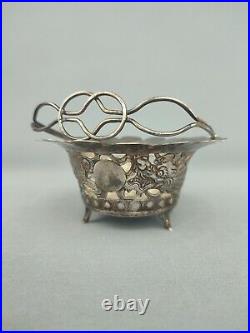 A CHINESE EXPORT SILVER Dragon Reticulated Basket Man Hing, Late 19th Century