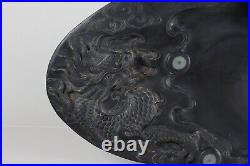 A Chinese Dragon-decorating Detailed Massive Inkstone