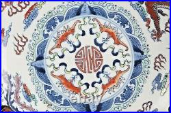 A Chinese Dragon-decorating Porcelain Fortune Plate