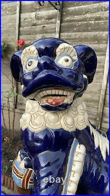 A Fantastic Vintage Pair Of Chinese Foo Dogs Dragons (C1)