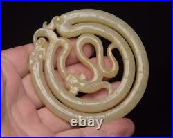 A Fine Collection of Chinese Antique Jades Choi White Jade Dragon Han Dynasty