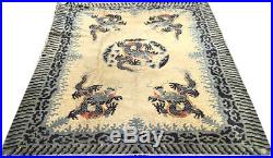 A Marvelous Antique Art Deco Chinese Rug Dragon Pattern