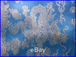 An Antique Chinese Silk Embroidered Dragon Panel