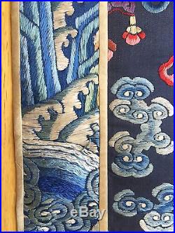Antique Chinese 5 Claw Dragon Scarf Textile