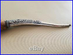 ANTIQUE CHINESE SILVER DRAGON HEAD PIPE O-PIUM smoking pipe
