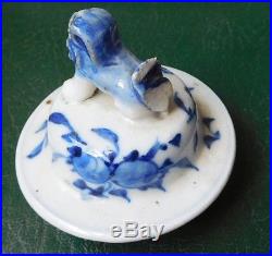 Antique Jiaqing Chinese Blue & White Dragon Vase