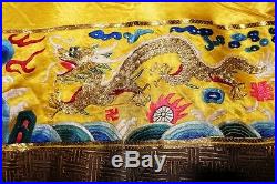 Amazing Antique Chinese Qing Dynasty Emperor Dragon Robe YunJinLongPao US167