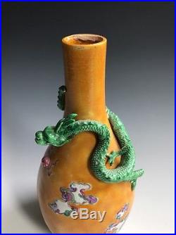 An Antique Chinese Dragon & Pearl Vase