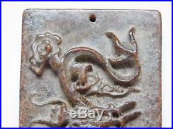 Ancient Antique Chinese China Yuan or Ming Jade Dragon Amulet Pendant