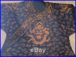 Antique 19 c Chinese Imperial 9 Dragon Robe