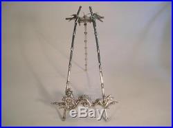 Antique 1900's Chinese Silver Dragon Picture Stand. Dragon & Bamboo. (60)
