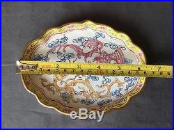 Antique 19th C Chinese Enamel Dragon Pattern Saucer