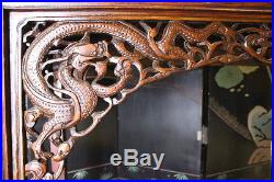 Antique 19th C. Chinese Hand-carved 34 Alter Table Fretwork withDragons c. 1850